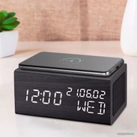 Настольные часы с беспроводной зарядкой Kitfort KT-3312