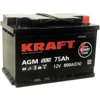 Автомобильный аккумулятор KRAFT AGM R+ (75 А·ч)