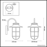 Уличный настенный светильник Odeon Light Helm 4172/1W