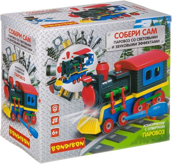 

Конструктор Bondibon Собирай и Играй Паровоз ВВ4157