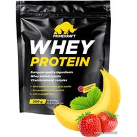 Протеин сывороточный (концентрат) Prime Kraft Whey Protein с витаминами и минералами (500г, клубника/банан)