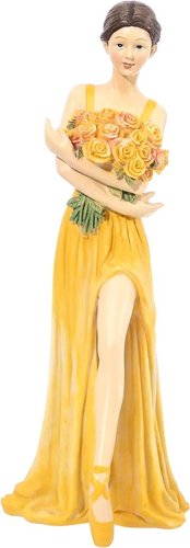 Статуэтка Elan Gallery Балерина с цветами в желтом 210183