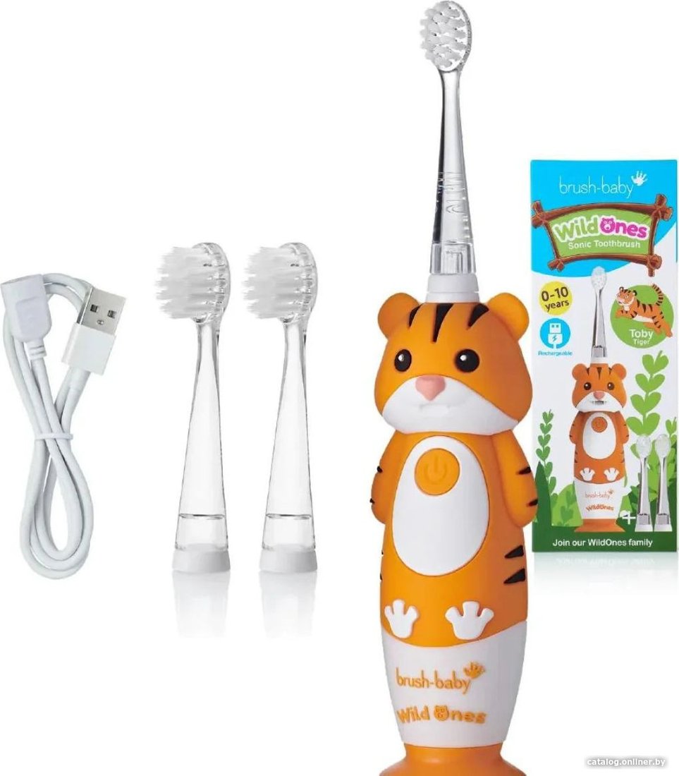 Электрическая зубная щетка Brush-Baby WildOnes Tiger