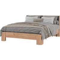 Кровать Стендмебель Хелен КР 03 160x200 (серый графит 0162/дуб крафт золотой)