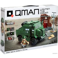 Конструктор Qman Вторая мировая война. Бронемашина 21023 9672999 (492 эл)