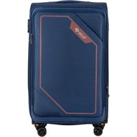 Чемодан-спиннер Solier STL2240 (M, синий/коричневый)