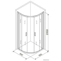 Душевой уголок Roxen Santi 55020-90C 90х90 (матовое стекло)