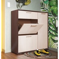 Тумба для обуви Стендмебель Дели №4 (ясень шимо светлый/ясень шимо темный)