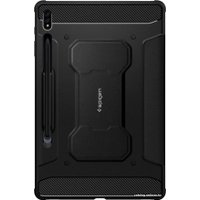 Чехол для планшета Spigen Rugged Armor Pro для Samsung Galaxy Tab S7+/S8+ Plus 12.4 (черный)