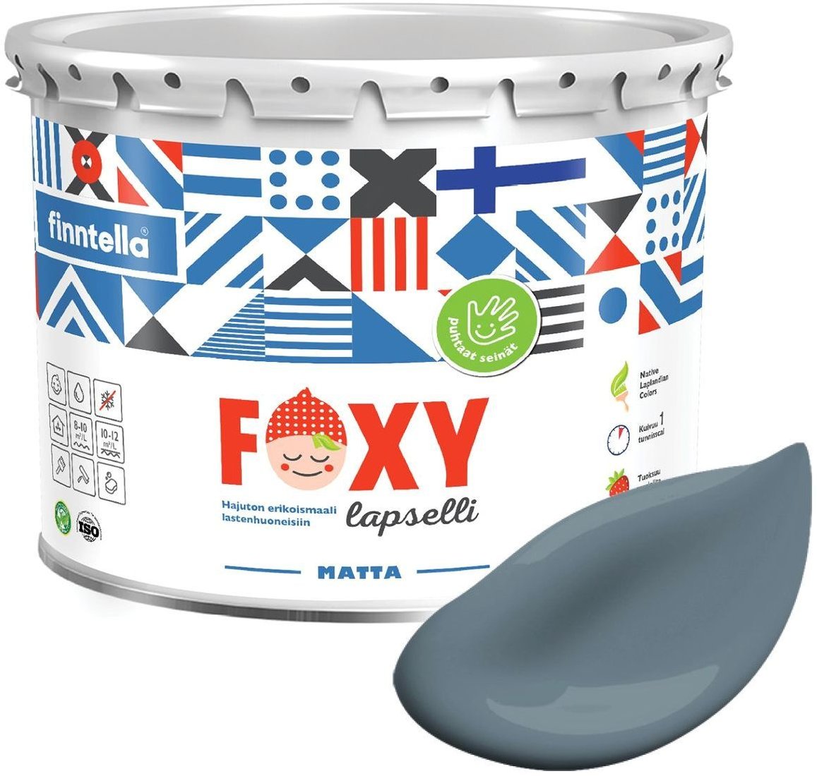 

Краска Finntella Foxy Lapselli Matte Komea F-50-1-3-FL286 2.7 л (синий)