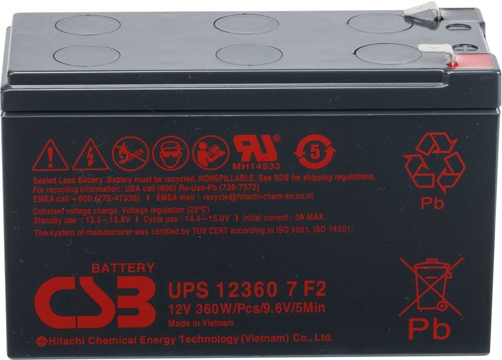 

Аккумулятор для ИБП CSB Battery UPS123607 F2 (12В/7.5 А·ч)