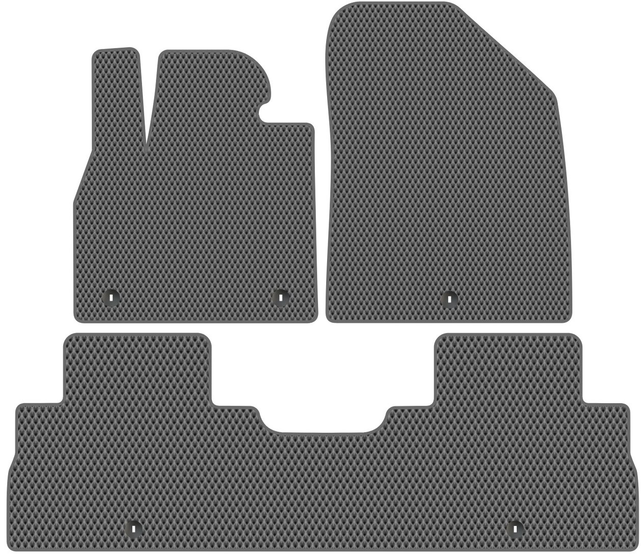 

Комплект ковриков для авто Alicosta Hyundai Palisade (suv / LX2) 2018 - Н.В. задний цельный (серый, ромб)