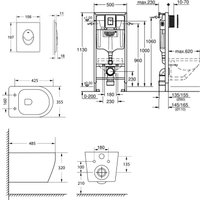 Унитаз подвесной Lauter Sulzdorf + GROHE Rapid SL 38721001 (белый с микролифтом)