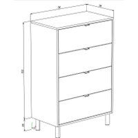 Комод ЭлиГард Mone 4S (дуб вотан/белый) в Гомеле
