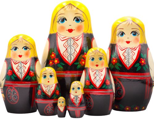 

Развивающая игра Брестская Фабрика Сувениров Девушка в норвежском традиционном костюме (набор 7 шт)