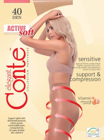 Колготки Conte Elegant Active Soft 40 Lycra 14С-70СП (р. 3, mocca)