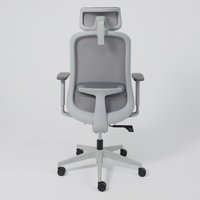 Офисное кресло AksHome Gem (сетка/ткань, серый/белый полиамид) в Солигорске