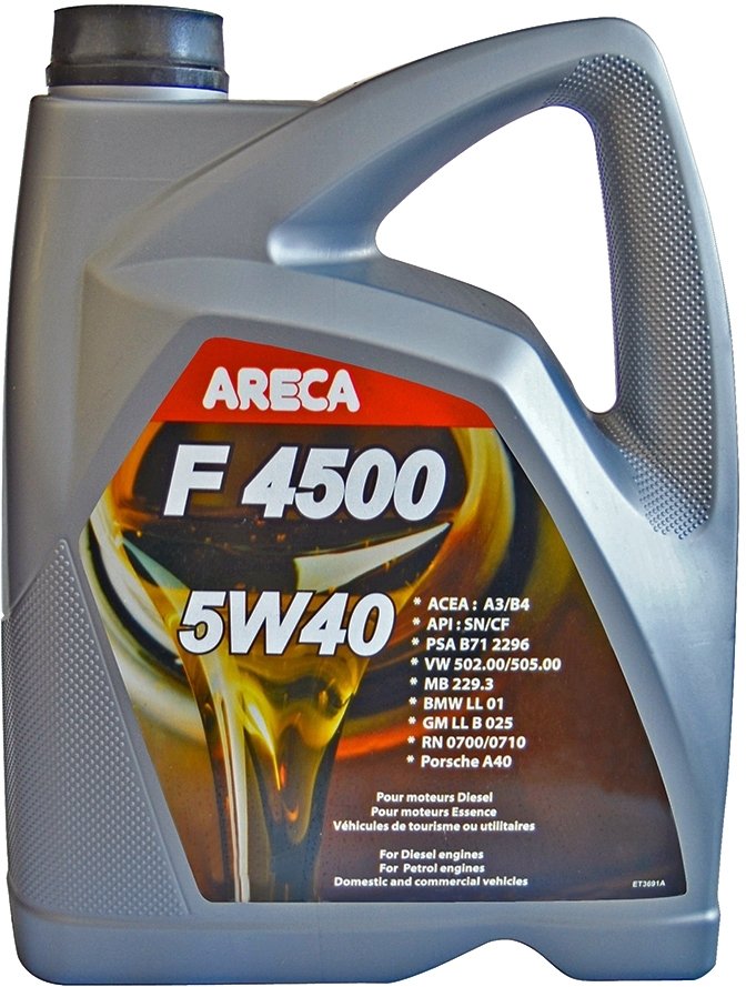 

Моторное масло Areca F4500 5W-40 4л