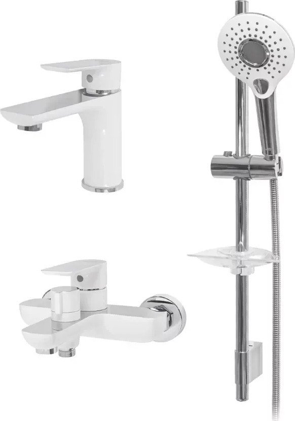 

Комплект смесителей Hansberge H7099 (белый хром)