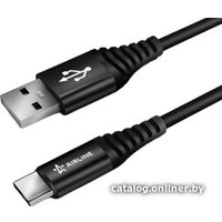 Кабель Airline ACH-C-25 USB Type-A - UCB Type-C (1 м, черный)