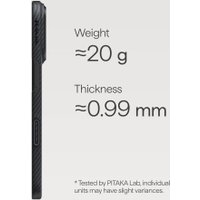 Чехол для телефона Pitaka Ultra-Slim для iPhone 17 Pro Max (600D Black/Grey Twill)