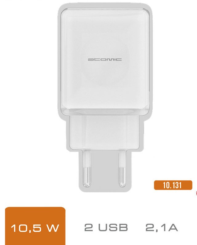 

Сетевое зарядное Atomic U500 (белый)