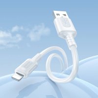 Кабель Borofone BX111 USB Type-A - Lightning (1 м, белый)