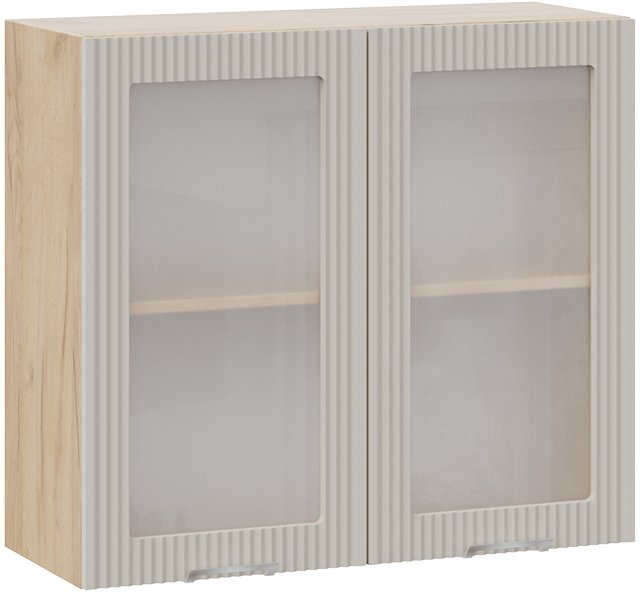 

Шкаф навесной Трия Кимберли 1В8С (дуб крафт золотой/крем)