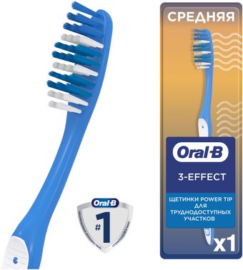 Зубная щетка Oral-B 1 2 3 Чистота Свежесть Даже между зубов 40 (1 шт)