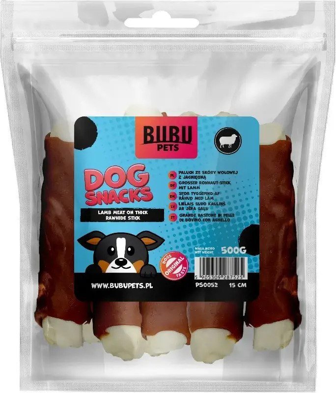 

Лакомство для собак Bubu Pets Мясо ягненка на толстых сыромятных палочках PS0052 (500 г)