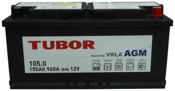 Автомобильный аккумулятор Tubor AGM R+ (105 А·ч)
