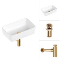 Умывальник Lauter 21674A + клапан 21190G + сифон 21635G (золото)