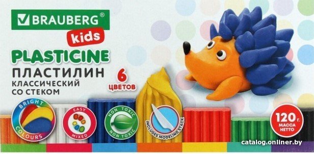 Пластилин BRAUBERG Kids 106435 (6 цв)