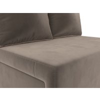 Диван Лига диванов Лагуна (велюр коричневый/кант велюр бежевый)