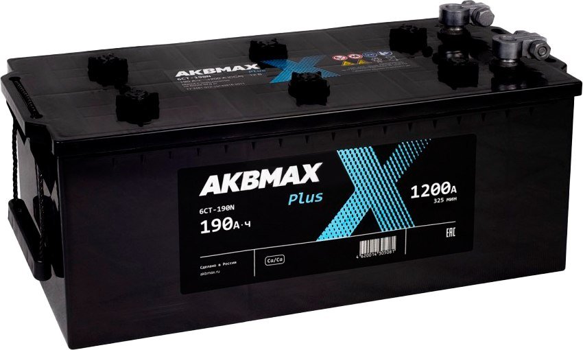 

Автомобильный аккумулятор AKBMAX L+ под болт (190 А·ч)