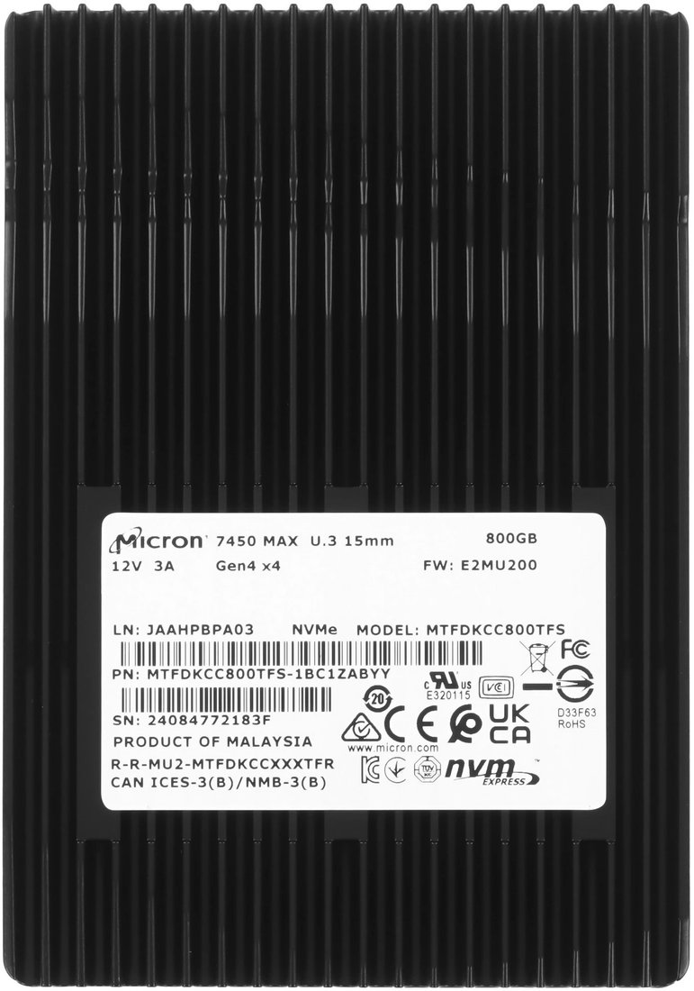 

SSD Micron 7450 Max 800GB MTFDKCC800TFS