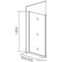 Душевая стенка Good Door Orion SP 80 (прозрачное/хром)