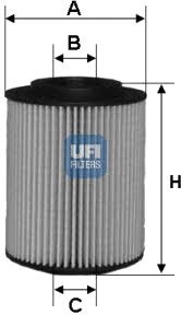 Масляный фильтр UFI 25.050.00