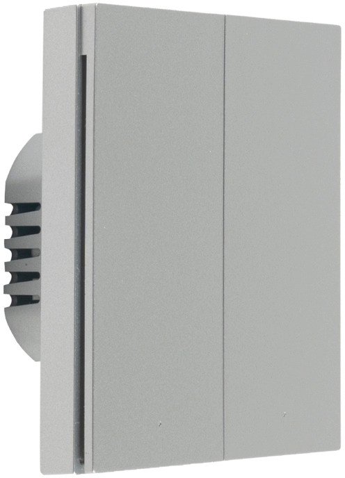 

Выключатель Aqara Smart Wall Switch H1 двухклавишный без нейтрали (серый)