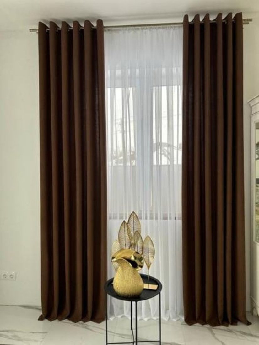

Комплект штор Модный текстиль Канвас 09L 112MTKANVASMO2-2 3.6x2.5 (2 шт, коричневый/античный)