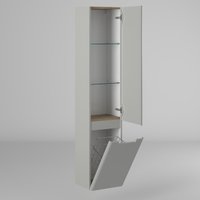  Briz Шкаф-пенал Прато Лайт 35 240 04-06к35-00 02 ЛТ (правый, светло-серый матовый)