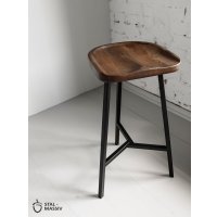 Табурет Stal-Massiv PopART-65 (дуб мореный/черный)