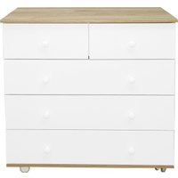 Детский комод Incanto Nova 800/5 (белый/дуб)