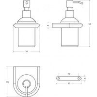 Дозатор для жидкого мыла Cezares LINER-SOIS-V-GM (оружейная сталь)