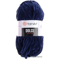 Пряжа для вязания Yarnart Dolce 100% микрополиэстер 100 г (120 м, темно-синий)