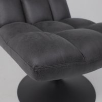 Интерьерное кресло AksHome Grande (экокожа, винтажный черный WATUSI 16/черный)