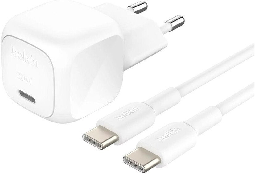 Сетевое зарядное Belkin WCA009KQ1MWH-B6 USB Type-С (белый)