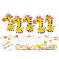 Набор свечей для торта Miland Забавные жирафы С-3003