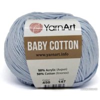 Пряжа для вязания Yarnart Baby Cotton 450 50 г 165 м (светло-голубой)