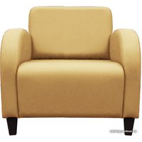 Интерьерное кресло Brioli Карл (экокожа, L4 кремовый/темные ножки)